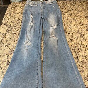 Women’s Almost Famous Flare Jeans Distressed Size 5